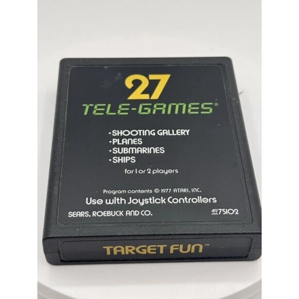 Vintage 27 Tele-Games Target Fun Video Game For Atari 2600 1977 Untested